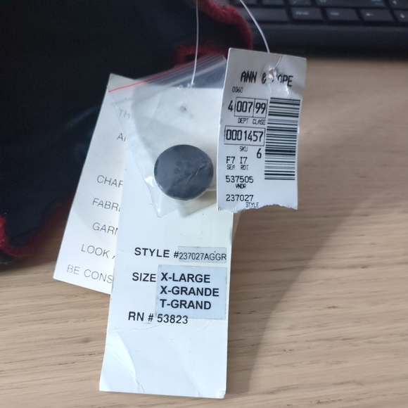 Ashley Hill Vintage Wool Blend Vest Women's XL Blue Red Button Up Bird Patchwork - Picture 8 of 10